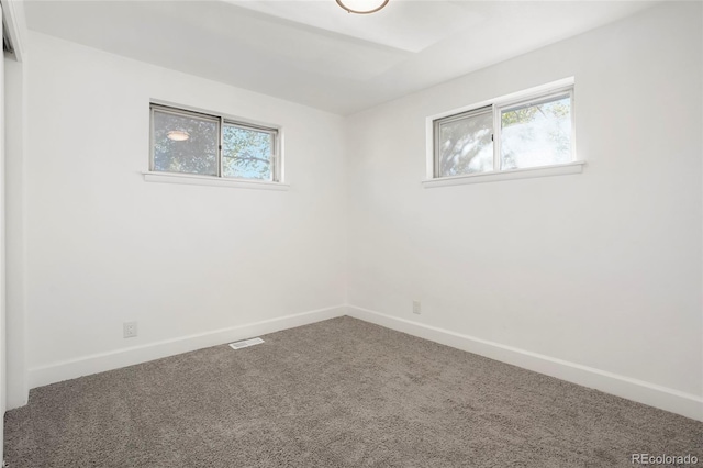 carpeted empty room featuring a healthy amount of sunlight