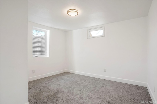 view of carpeted spare room