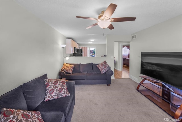 5771 W 92nd Ave Unit 328, Westminster, CO 80031 - carpeted living area featuring a ceiling fan