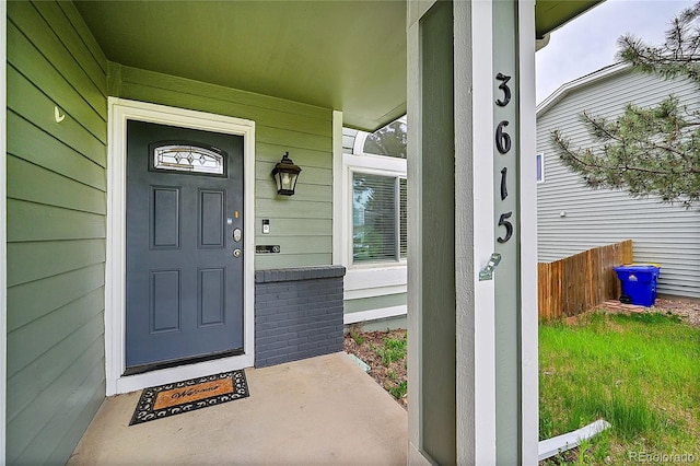 view of entrance to property