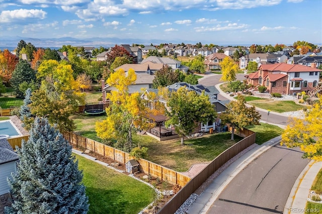 birds eye view of property featuring a residential view