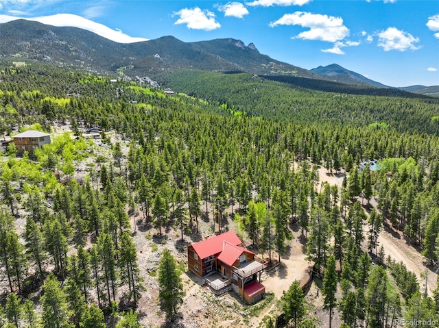 109 Cutforth Rd, Black Hawk, CO 80422 - view from above of property featuring a forest and a mountainous background