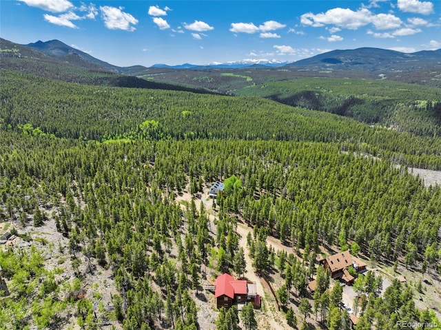 109 Cutforth Rd, Black Hawk, CO 80422 - aerial view of property's location featuring a forest and a mountainous background
