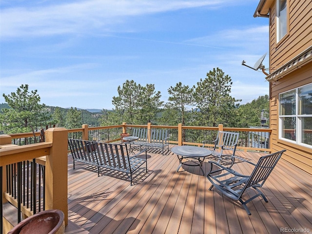 3173 Gold Yarrow Ln, Evergreen, CO 80439 - view of wooden terrace