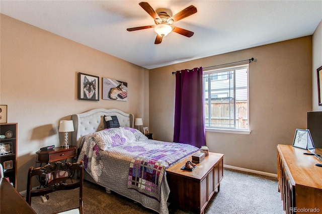25120 E Maple Pl, Aurora, CO 80018 - bedroom featuring carpet flooring, baseboards, and ceiling fan