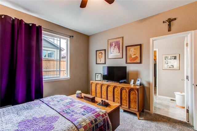 25120 E Maple Pl, Aurora, CO 80018 - carpeted bedroom with ceiling fan and baseboards
