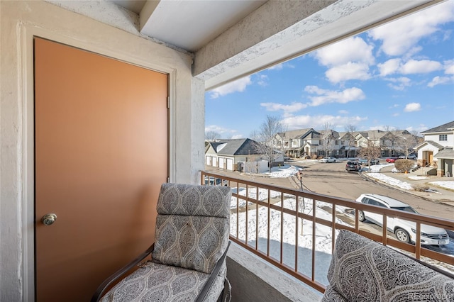 balcony with a residential view