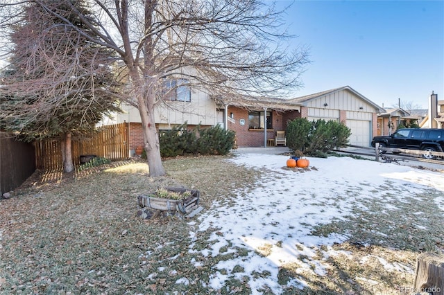 view of front of house featuring a garage