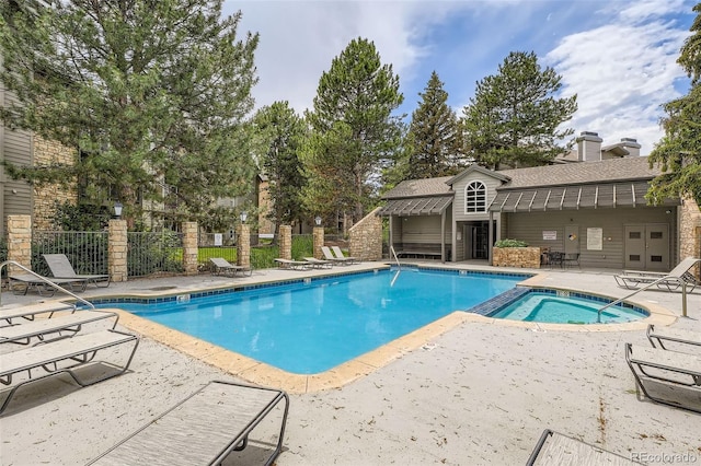 2575 S Syracuse Way Unit B107, Denver, CO 80231 - view of pool with a patio area and a pool with connected hot tub