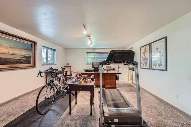 7875 W 21st Ave, Lakewood, CO 80214 - workout area with carpet floors and rail lighting
