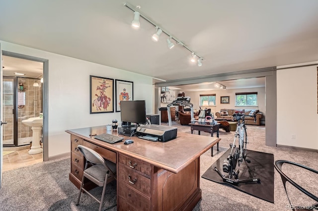 7875 W 21st Ave, Lakewood, CO 80214 - home office with light colored carpet and track lighting