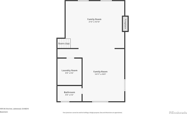 7875 W 21st Ave, Lakewood, CO 80214 - view of property floor plan