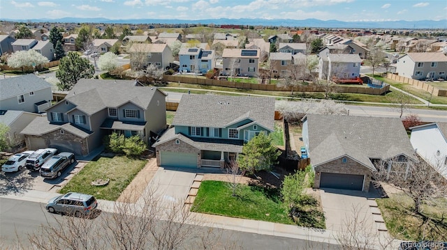 birds eye view of property featuring a residential view