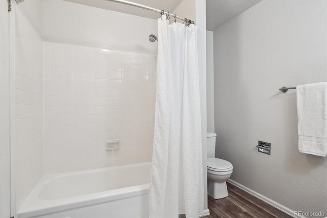 10950 W Florida Ave Unit 314, Lakewood, CO 80232 - full bathroom with wood finished floors and shower / tub combo with curtain