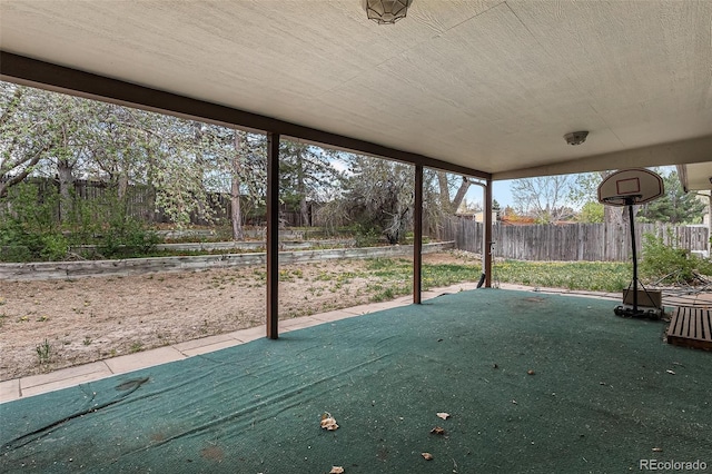 view of patio featuring a fenced backyard
