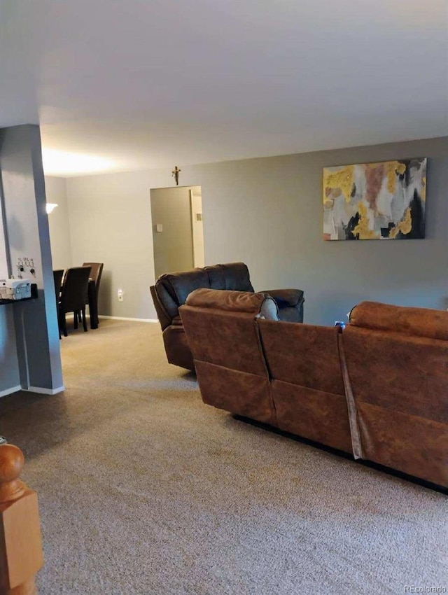 view of carpeted living room