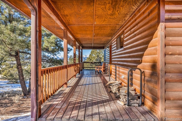 820 Schulze Ranch Rd, Westcliffe, CO 81252 - view of wooden terrace