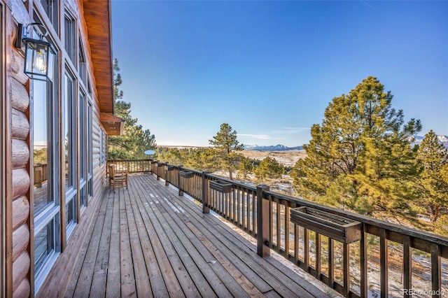 820 Schulze Ranch Rd, Westcliffe, CO 81252 - wooden terrace with a mountain view