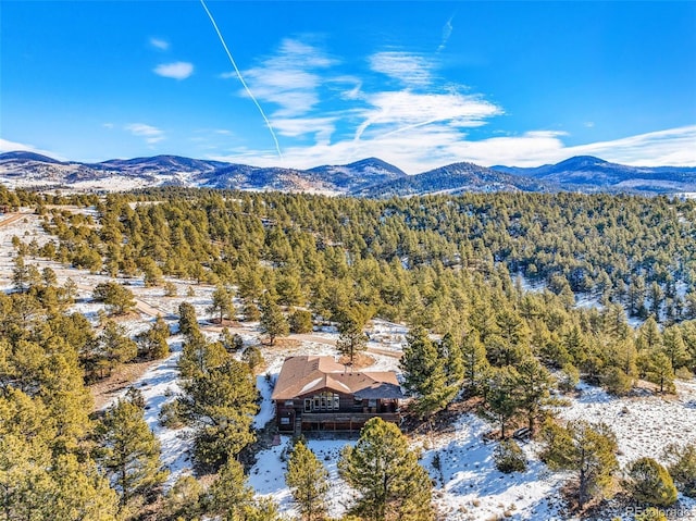 820 Schulze Ranch Rd, Westcliffe, CO 81252 - view from above of property featuring a forest and mountains