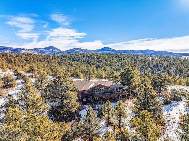 820 Schulze Ranch Rd, Westcliffe, CO 81252 - view of subject property with a heavily wooded area and mountains