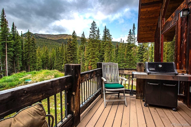 10 Bullion Mine Rd, Keystone, CO 80435 - wooden terrace with a view of trees and a mountain view