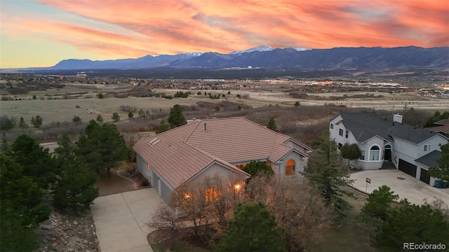 265 Ox Yoke Way, Monument, CO 80132 - view from above of property featuring a mountainous background