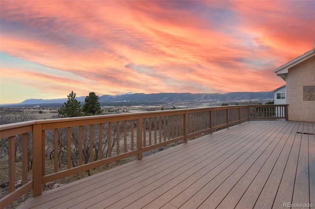 265 Ox Yoke Way, Monument, CO 80132 - wooden deck featuring a mountain view