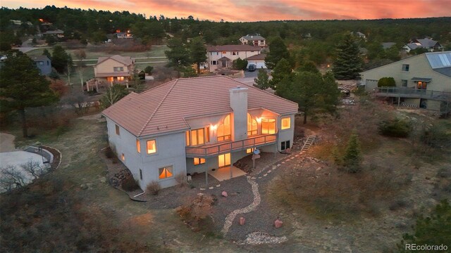 265 Ox Yoke Way, Monument, CO 80132 - view of aerial view at dusk
