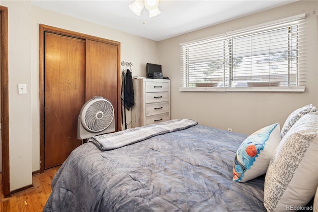 6018 S Prince St, Littleton, CO 80120 - bedroom featuring a closet and light wood finished floors