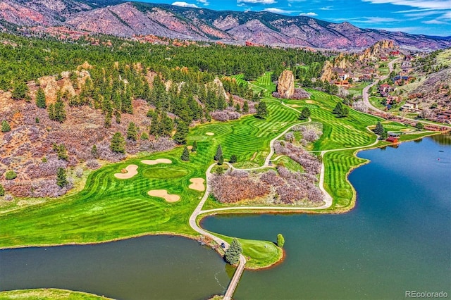 4185 Cheyenne Dr, Larkspur, CO 80118 - view of property location featuring a golf course and a water and mountain view