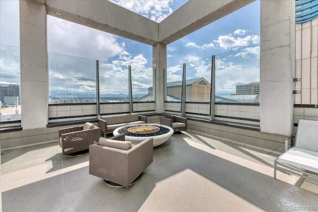 891 14th St Unit 2002, Denver, CO 80202 - view of patio / terrace with a fire pit