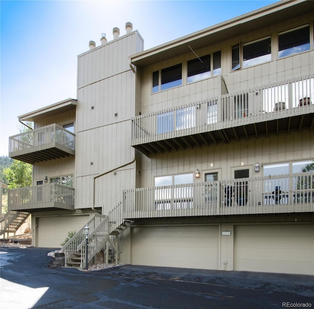 view of property featuring a garage