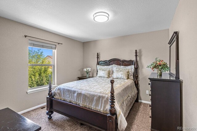 8020 Firecracker Trl, Colorado Springs, CO 80817 - carpeted bedroom with baseboards and a textured ceiling