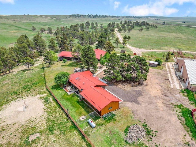bird's eye view featuring a rural view