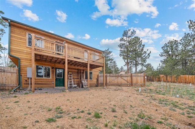 332 Harris St, Bailey, CO 80421 - rear view of property featuring a wooden deck and a fenced backyard