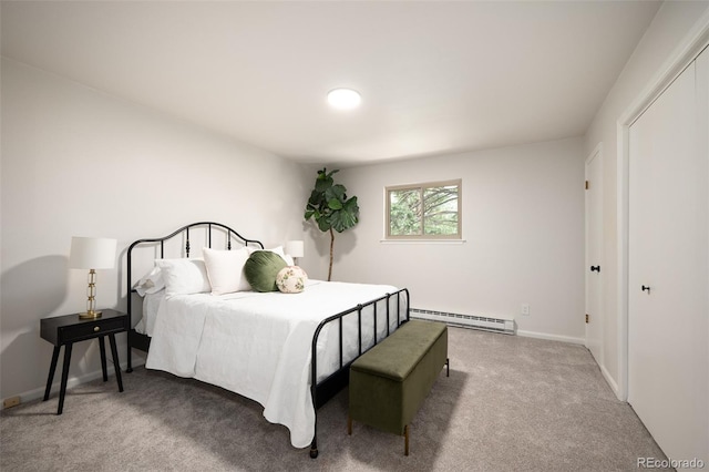 19424 Silver Ranch Rd, Conifer, CO 80433 - carpeted bedroom featuring baseboard heating and baseboards