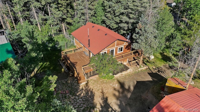 19424 Silver Ranch Rd, Conifer, CO 80433 - aerial view of property and surrounding area