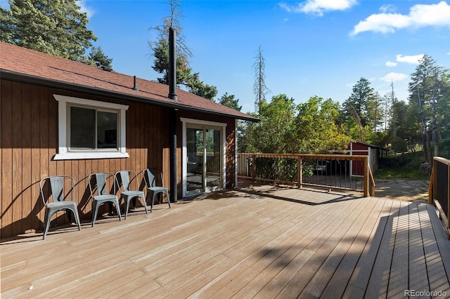 19424 Silver Ranch Rd, Conifer, CO 80433 - view of wooden terrace