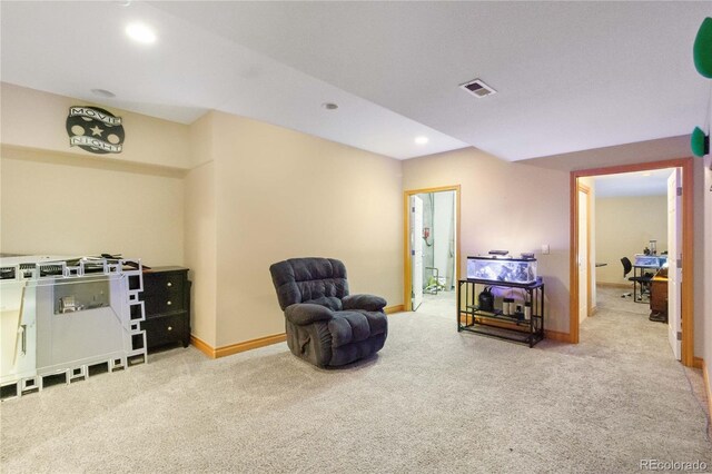 1550 Ajax St, Strasburg, CO 80136 - sitting room featuring carpet flooring and recessed lighting