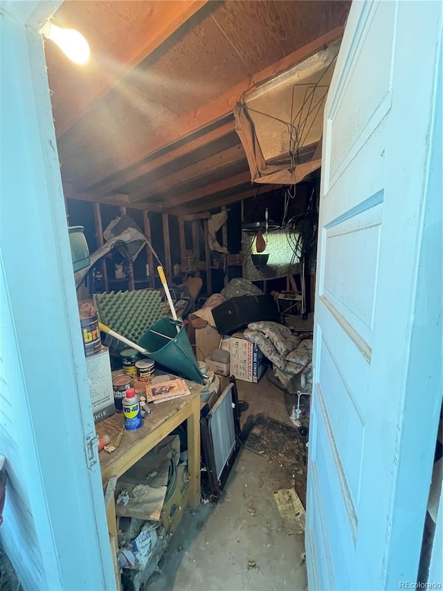 view of storage room