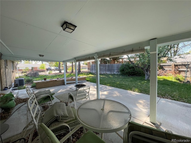 view of patio / terrace with central AC