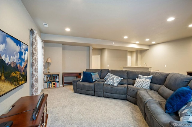 view of carpeted living room