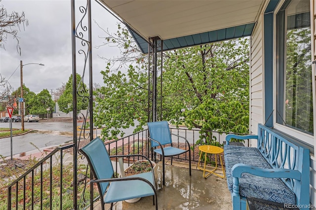 balcony with covered porch