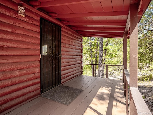 view of wooden terrace