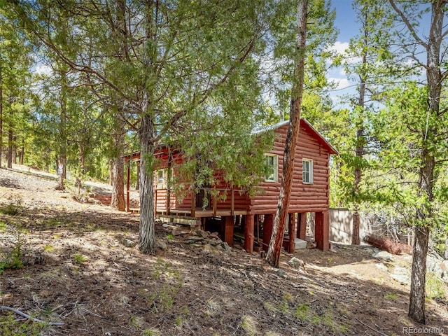 exterior space with a deck