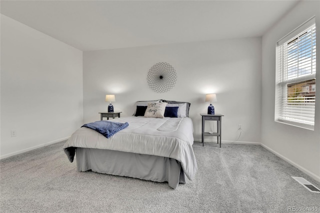 view of carpeted bedroom