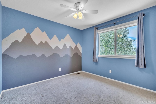 750 Deer Clover Cir, Castle Pines, CO 80108 - carpeted empty room featuring baseboards and ceiling fan