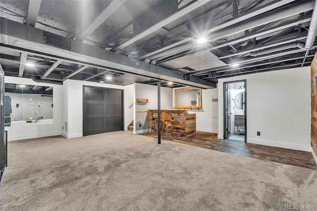 750 Deer Clover Cir, Castle Pines, CO 80108 - finished below grade area with carpet flooring and stairs