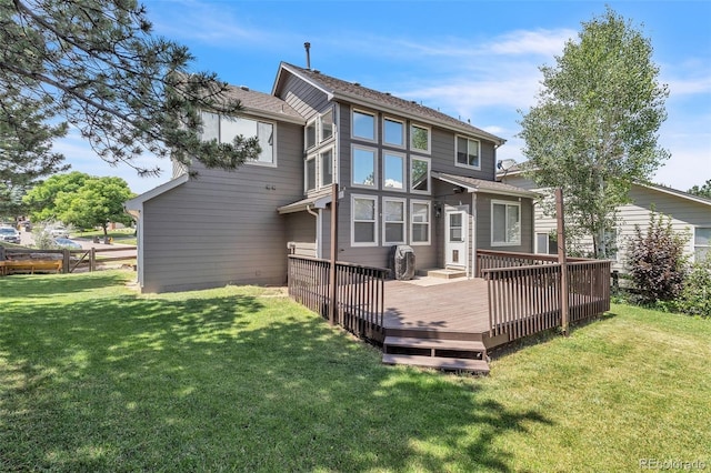 750 Deer Clover Cir, Castle Pines, CO 80108 - rear view of property featuring a deck