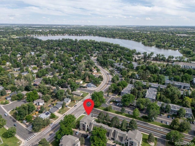512 E Monroe Dr Unit D438, Fort Collins, CO 80525 - aerial view of property's location featuring a nearby body of water